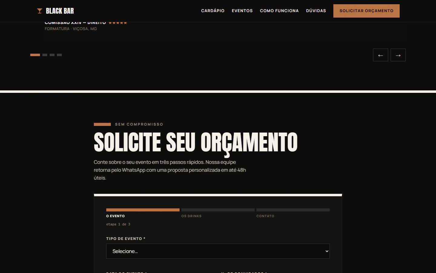Pedido de orçamento